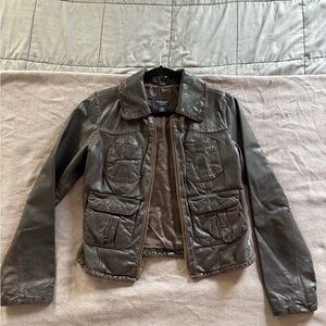 American Eagle Brown Leather Jacket
